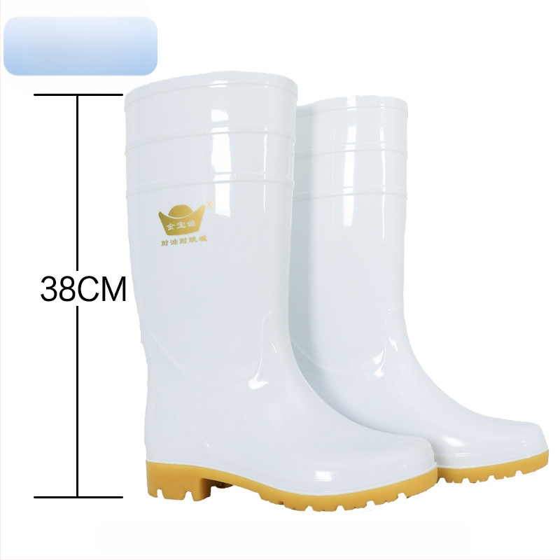 Uniszex élelmiszer-ipari esőcsizma, magas szárú PVC felsőrésszel, gumírozott talppal, olaj- és csúszásálló, egy darabból öntött talppal, minden évszakra