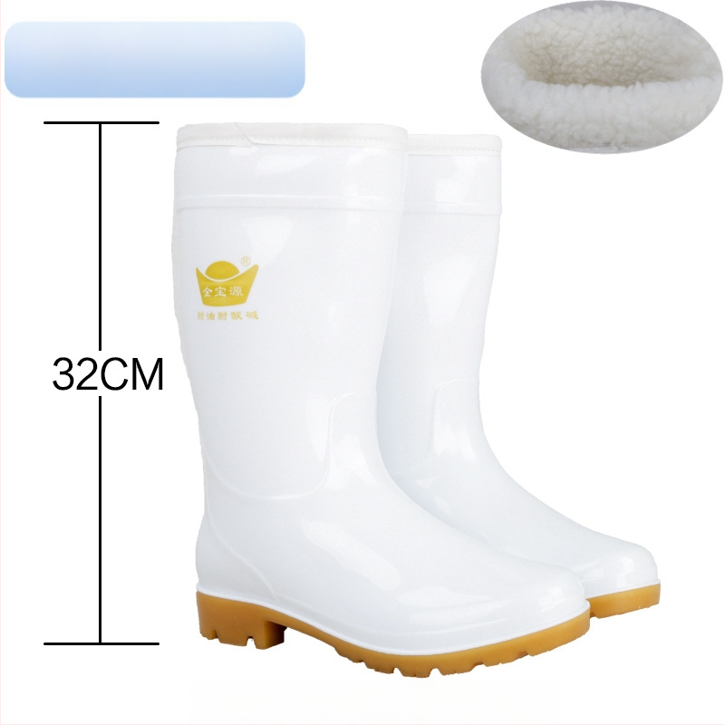 Uniszex élelmiszer-ipari esőcsizma, magas szárú PVC felsőrésszel, gumírozott talppal, olaj- és csúszásálló, egy darabból öntött talppal, minden évszakra