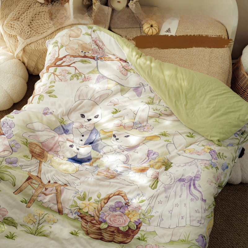 Cuvertură pentru nou-născuți — material 100% bumbac, umplutură din bumbac, greutate sub 0,5 kg, pentru primăvară și toamnă