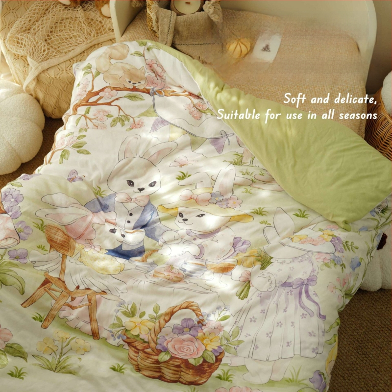 Cuvertură pentru nou-născuți — material 100% bumbac, umplutură din bumbac, greutate sub 0,5 kg, pentru primăvară și toamnă