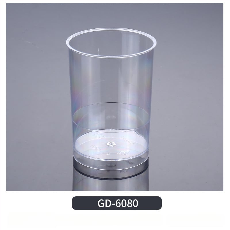 Μίας χρήσεως ποτήρι mousse, παχύτερο σχέδιο, δημιουργικό ποτήρι ζελέ για επιδόρπια, μοντέλο 7770, PS πλαστικό, με καπάκι, για συσκευασία τροφίμων