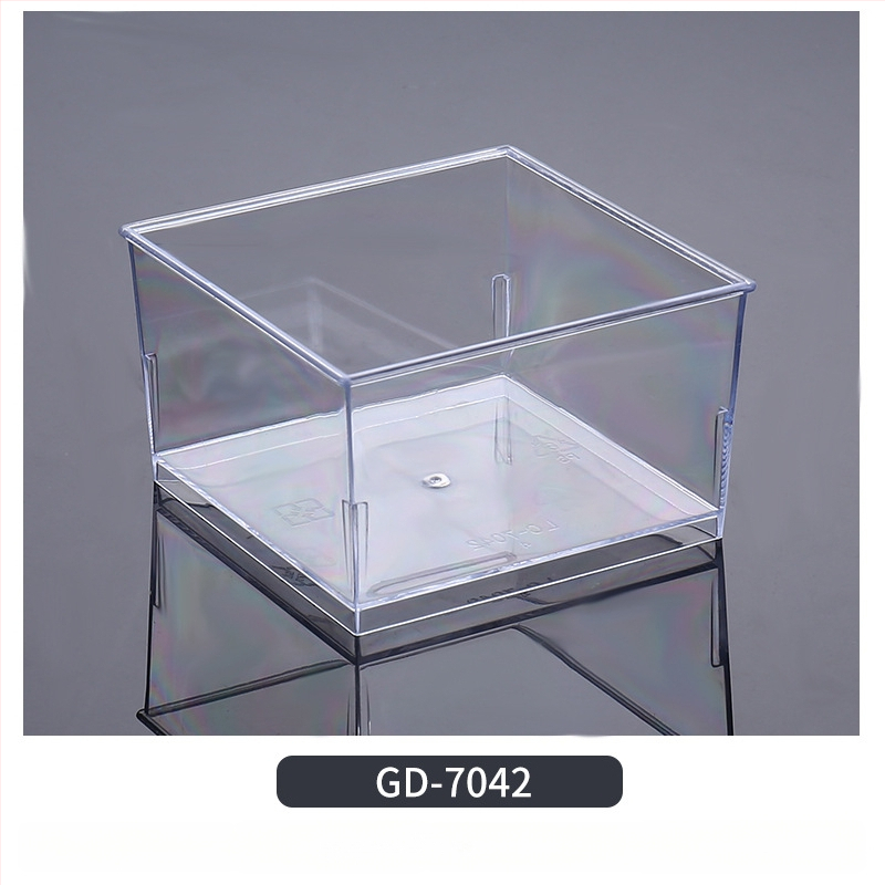 Μίας χρήσεως ποτήρι mousse, παχύτερο σχέδιο, δημιουργικό ποτήρι ζελέ για επιδόρπια, μοντέλο 7770, PS πλαστικό, με καπάκι, για συσκευασία τροφίμων