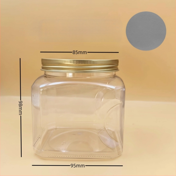 Recipient plastic pentru depozitare cu capac, PET, model 85×98, pentru nuci (fistic, caju)