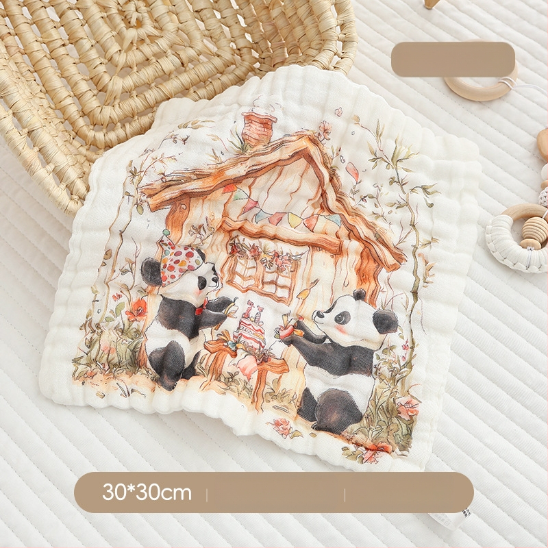 Μωρό πετσέτα από βαμβακερή γάζα, τετράγωνη, 40 γρ, απορρόφηση 0–5 δευτερόλεπτα, μονόκλωνη ύφανση, δυνατότητα εκτύπωσης λογότυπου