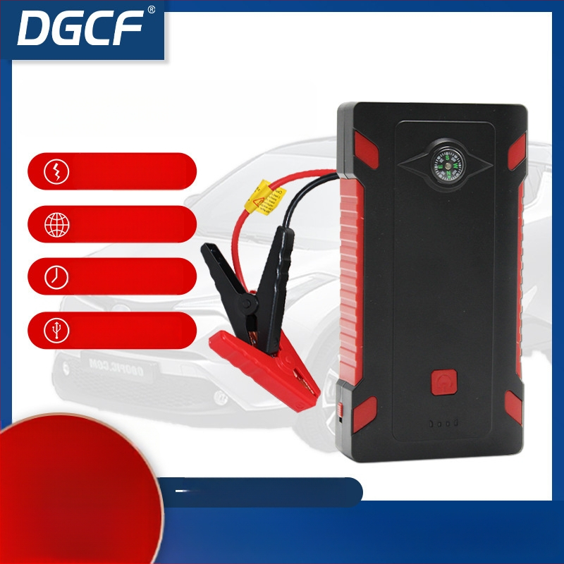 DGCF Εκκινητής αυτοκινήτου με power bank, πυξίδα και φως διάσωσης για εξωτερικές επείγουσες ανάγκες ενέργειας (CE, FCC)