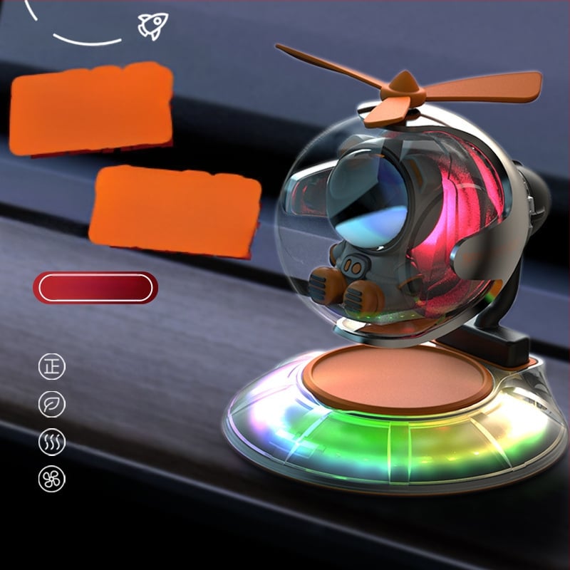 Автомобилен арома дифузер с амбиентна светлина и звук-управление | пластмасов корпус | обем 5–10 mL | аромат океански | изпаряване 1–15 дни | срок на годност 3 години