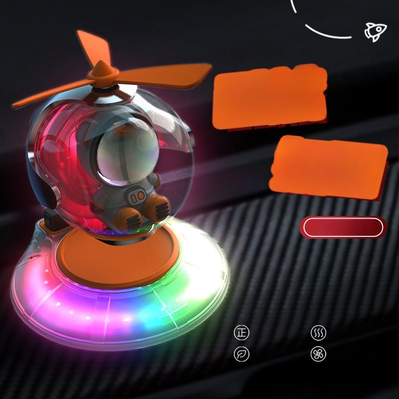 Автомобилен арома дифузер с амбиентна светлина и звук-управление | пластмасов корпус | обем 5–10 mL | аромат океански | изпаряване 1–15 дни | срок на годност 3 години