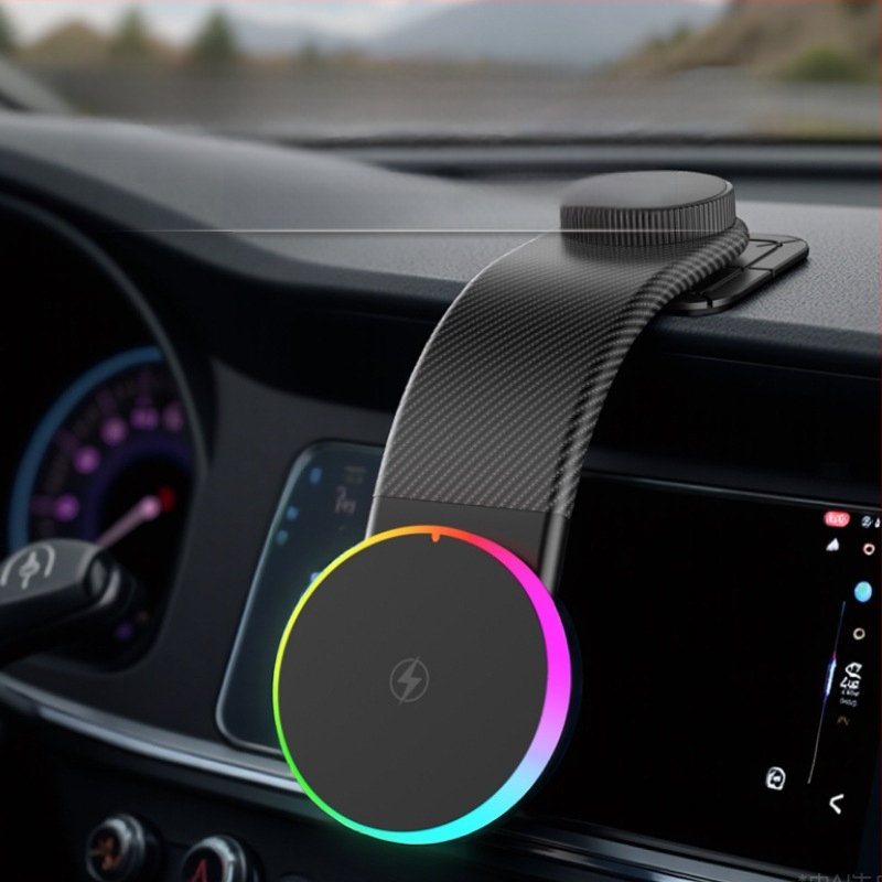 MagSafe автомобилно безжично зарядно 15W с метална регулируема стойка за монтаж