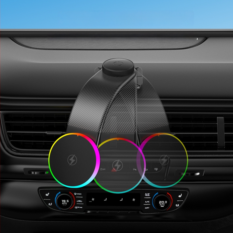 MagSafe автомобилно безжично зарядно 15W с метална регулируема стойка за монтаж