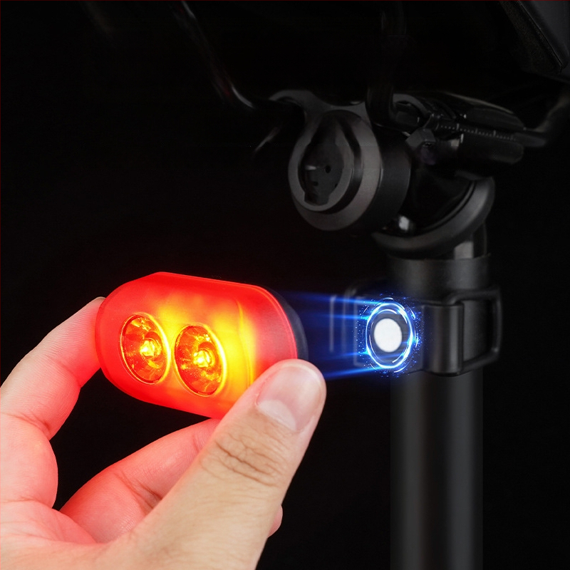 Bouncing Fruit magnetski set prednjih i stražnjih svjetala za bicikl, vodootporan, USB-C punjivo osvjetljenje za noćnu vožnju po MTB-u