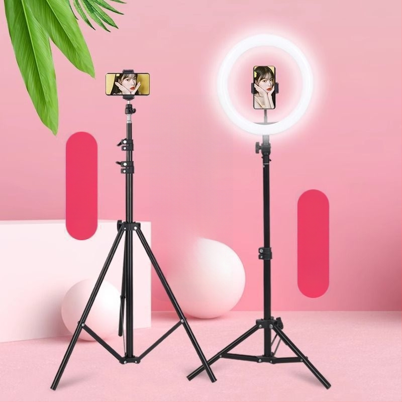 Suport pentru telefon mobil și trepied pentru live streaming, universal pentru fotografiere, de birou sau în picioare, telescopic, din oțel inoxidabil