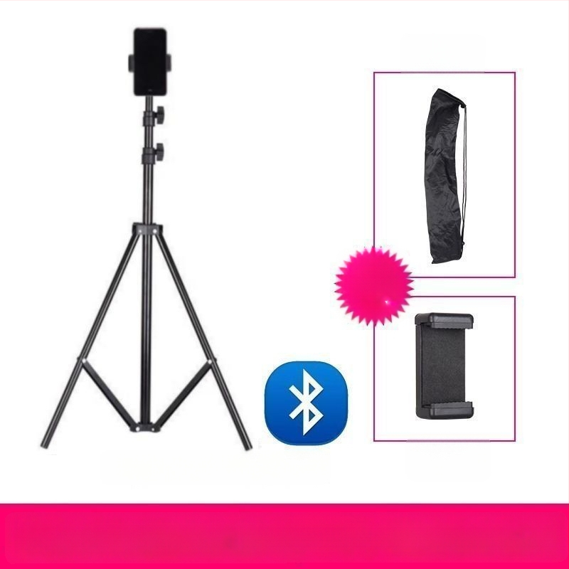 Suport pentru telefon mobil și trepied pentru live streaming, universal pentru fotografiere, de birou sau în picioare, telescopic, din oțel inoxidabil