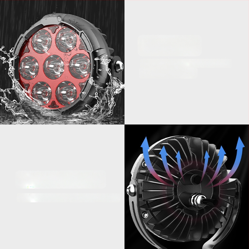 Sedmerostruki LED reflektor za motocikl, LED svjetlo za maglu, pomoćno svjetlo za teren – ultra jako prednje svjetlo
