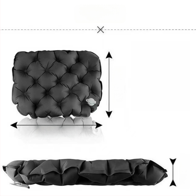 Φουσκωτό μαξιλαράκι καθίσματος εξωτερικού χώρου – πολύ ελαφρύ, νάιλον, για 1–2 άτομα, 80 g