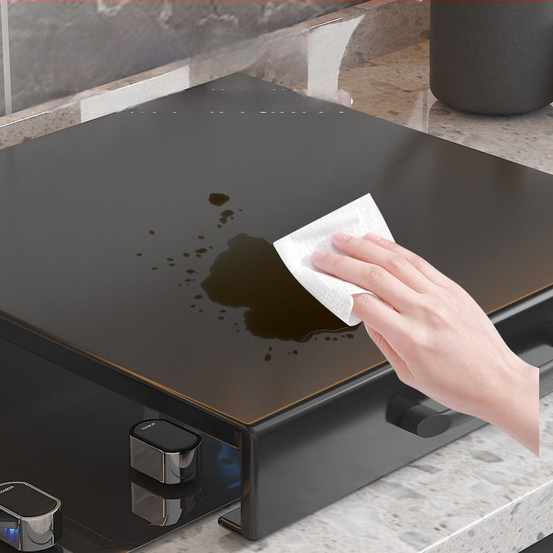 Настолен кухненски организатор за газова печка – мултифункционален, подвижен, без монтаж; материал: въглеродна стомана; стил: модерен минимализъм