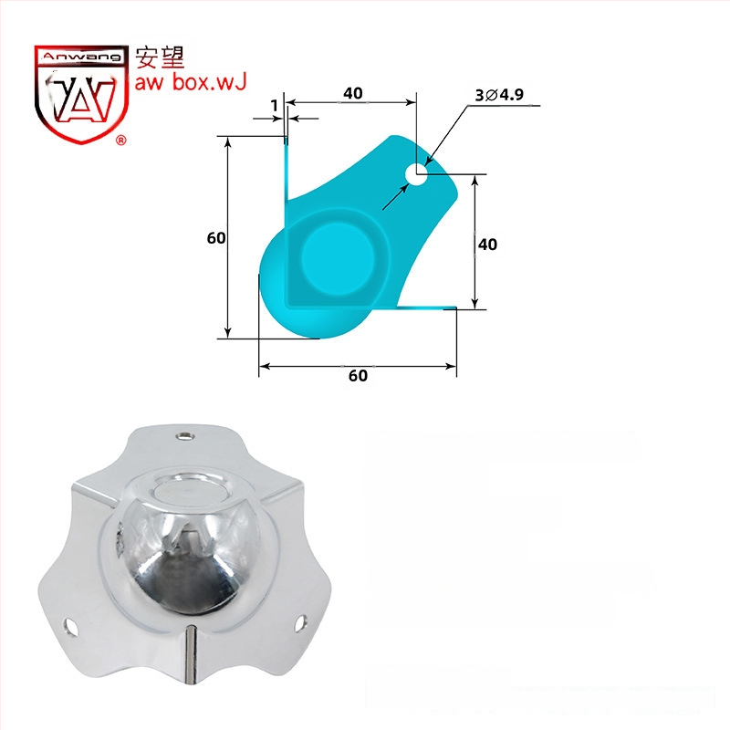 AW Anwang неръждаем ъглов предпазител за дървени кутии, 3-страничен прав ъгъл 90°
