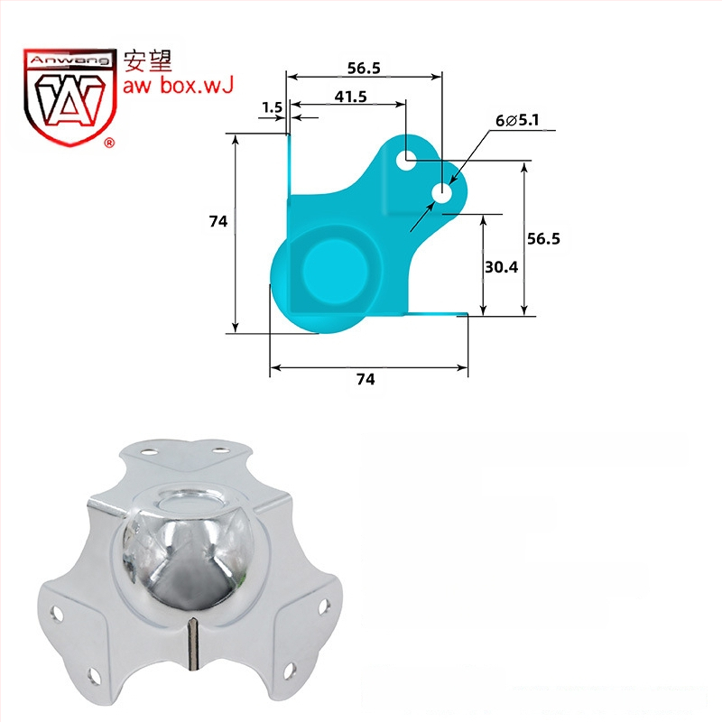 AW Anwang неръждаем ъглов предпазител за дървени кутии, 3-страничен прав ъгъл 90°