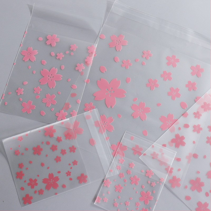 Pungi auto-sigilante din OPP pentru fursecuri, cu imprimare, 100 buc./pachet, ambalaj pentru cadouri de petreceri.