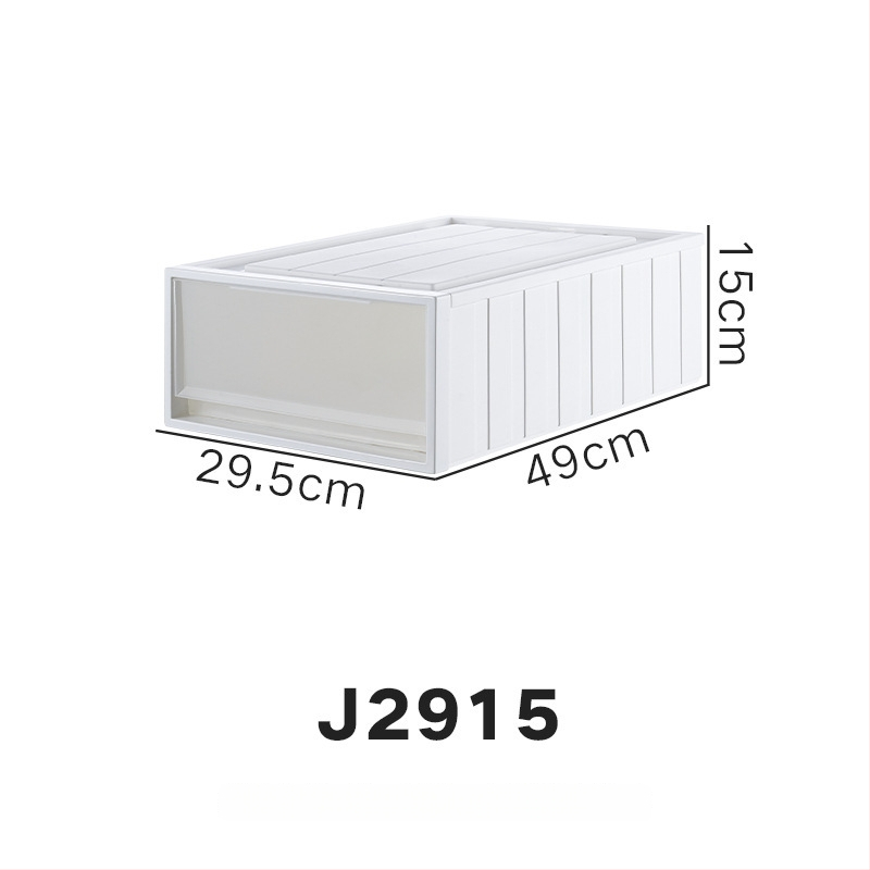 Repentance Cutie de depozitare din plastic pentru sertare, transparentă și mată, montaj fără unelte, 40–50 L, stil japonez, antipraf și rezistentă la umezeală