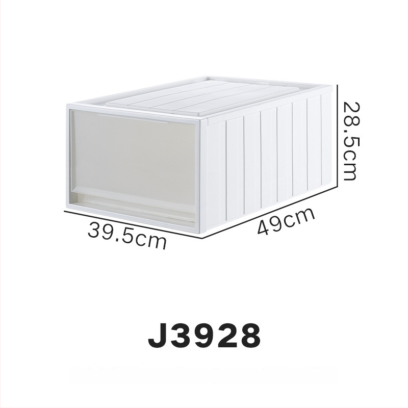 Repentance Cutie de depozitare din plastic pentru sertare, transparentă și mată, montaj fără unelte, 40–50 L, stil japonez, antipraf și rezistentă la umezeală