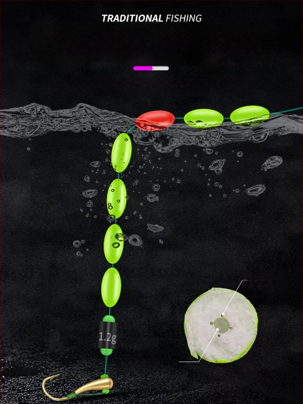 Set cârlige și linie de pescuit, legat manual, Nylon Nano, pentru pescuit în râu, origine China