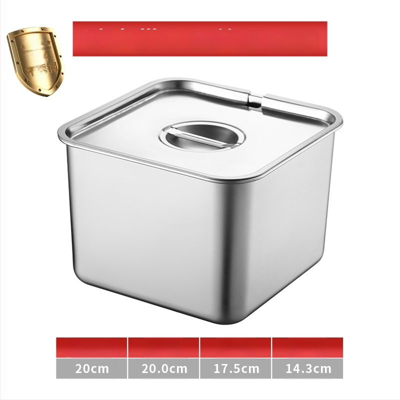 304 неръждаема стомана квадратна кутия за подправки със капак