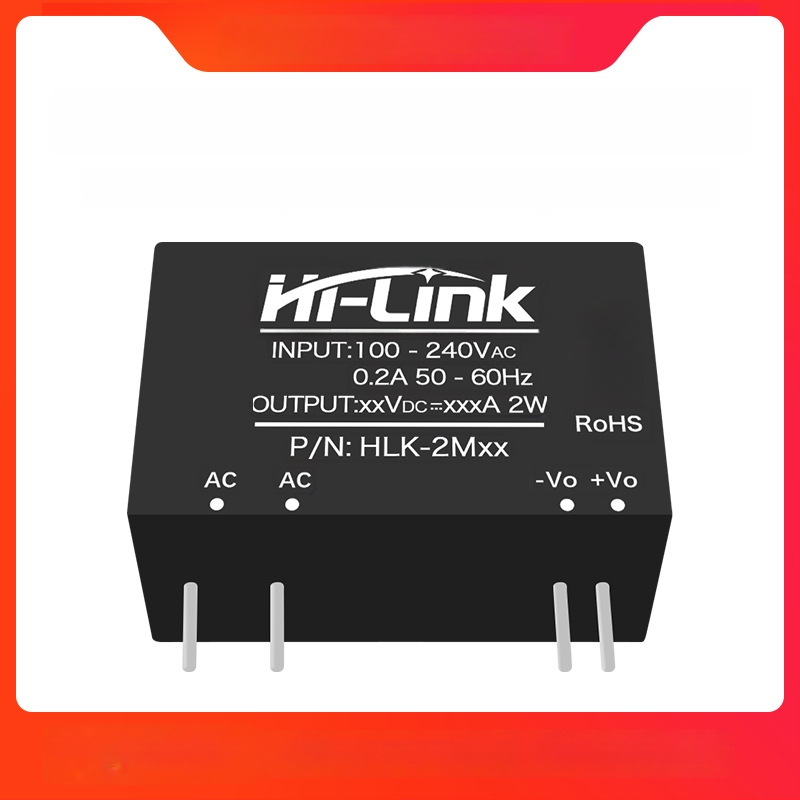 AC-DC модул за захранване 2W серия, вход 220V AC, изход DC 3.3/5/9/12/15/24V, едноканален изход, стъпков понижаващ регулатор