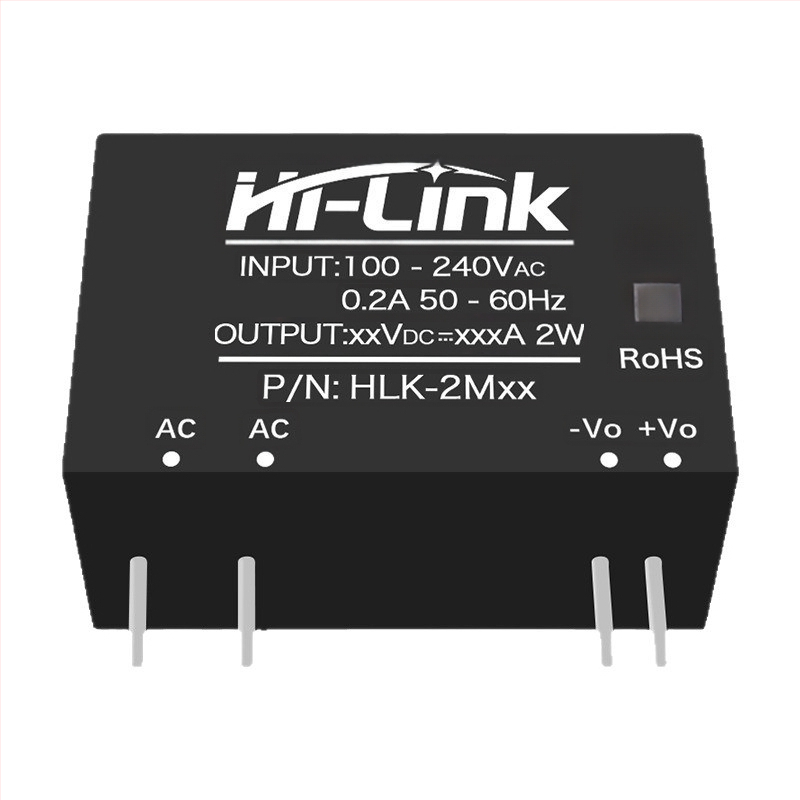 AC-DC модул за захранване 2W серия, вход 220V AC, изход DC 3.3/5/9/12/15/24V, едноканален изход, стъпков понижаващ регулатор