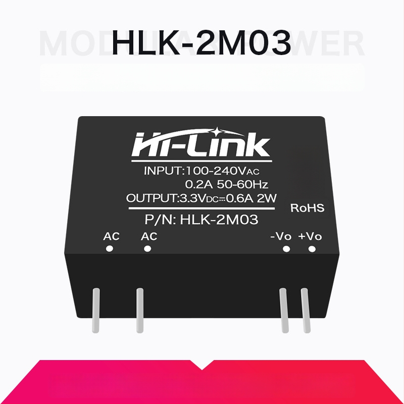 AC-DC модул за захранване 2W серия, вход 220V AC, изход DC 3.3/5/9/12/15/24V, едноканален изход, стъпков понижаващ регулатор