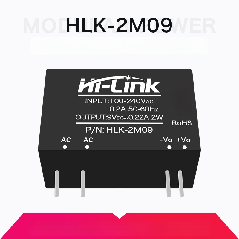 AC-DC модул за захранване 2W серия, вход 220V AC, изход DC 3.3/5/9/12/15/24V, едноканален изход, стъпков понижаващ регулатор