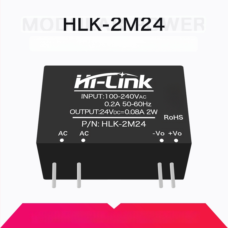 AC-DC модул за захранване 2W серия, вход 220V AC, изход DC 3.3/5/9/12/15/24V, едноканален изход, стъпков понижаващ регулатор