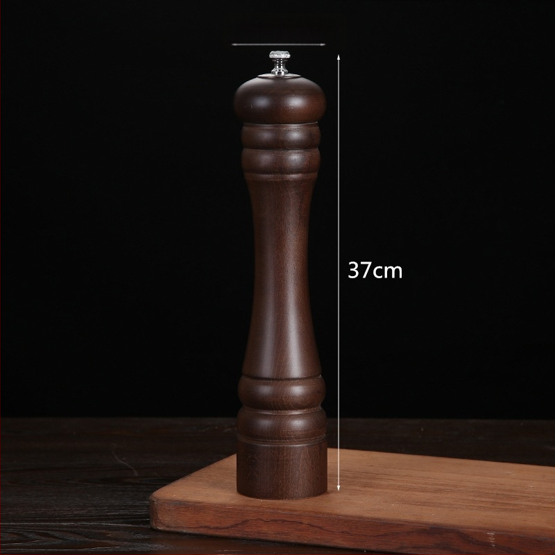 Дървен ръчен мелник за черен пипер и морска сол | съд за подправки, съвместим със твърди подправки, модерен минималистичен дизайн