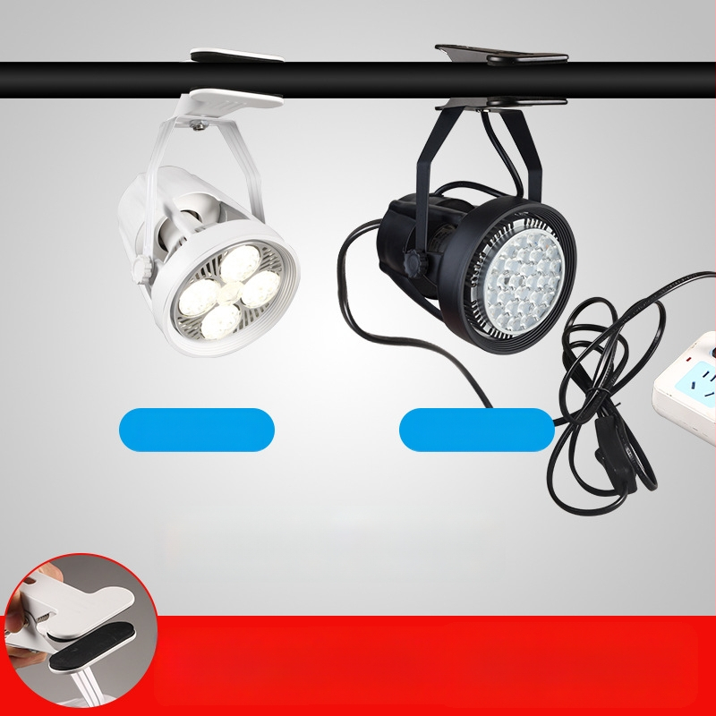 LED κλιπ προβολέας για οθόνες προβολής – αλουμινένιο περίβλημα, 220V, CRI ≥90, διακόπτης με κουμπί, χειροκίνητος έλεγχος