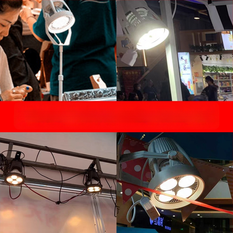 LED κλιπ προβολέας για οθόνες προβολής – αλουμινένιο περίβλημα, 220V, CRI ≥90, διακόπτης με κουμπί, χειροκίνητος έλεγχος