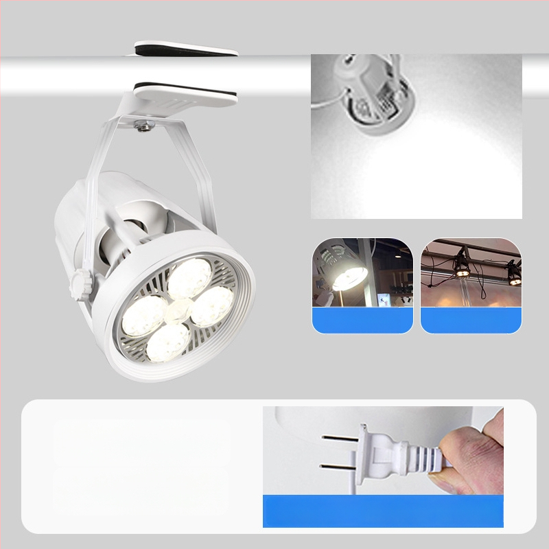 LED κλιπ προβολέας για οθόνες προβολής – αλουμινένιο περίβλημα, 220V, CRI ≥90, διακόπτης με κουμπί, χειροκίνητος έλεγχος