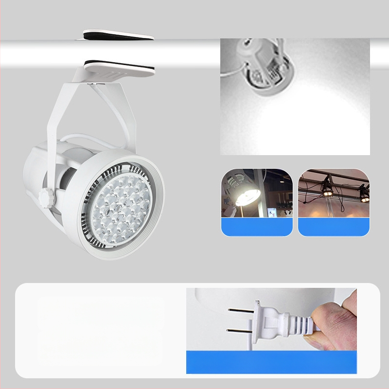 LED κλιπ προβολέας για οθόνες προβολής – αλουμινένιο περίβλημα, 220V, CRI ≥90, διακόπτης με κουμπί, χειροκίνητος έλεγχος