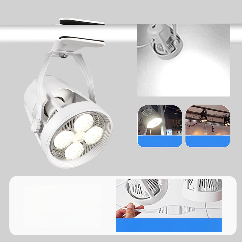 LED κλιπ προβολέας για οθόνες προβολής – αλουμινένιο περίβλημα, 220V, CRI ≥90, διακόπτης με κουμπί, χειροκίνητος έλεγχος