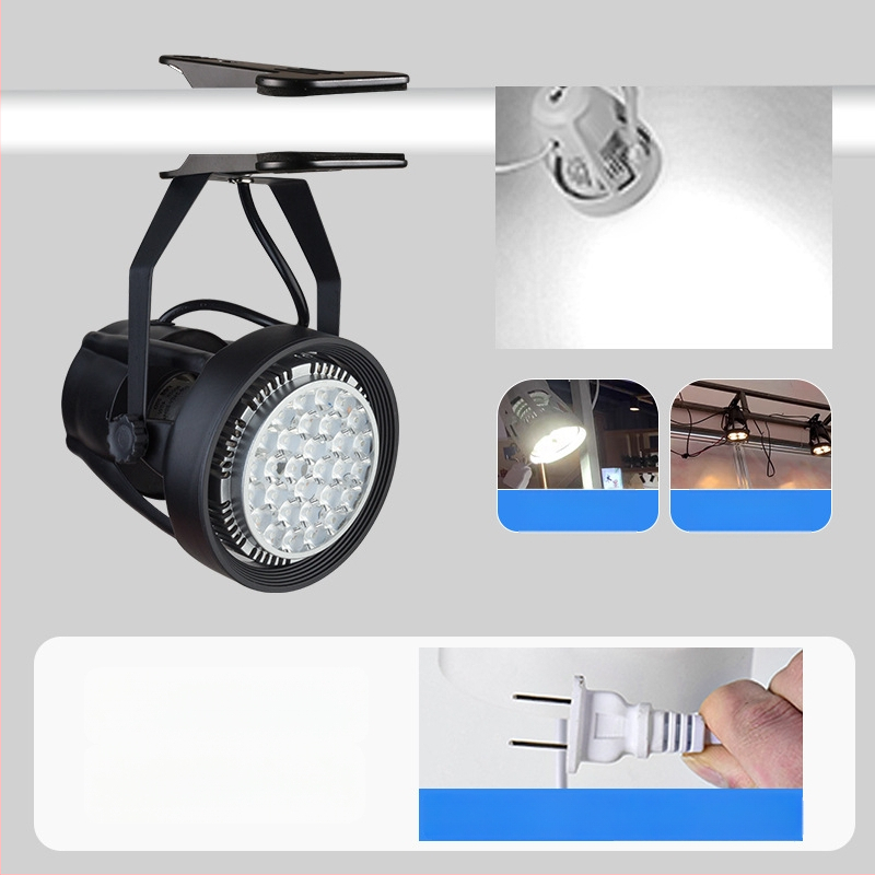 LED κλιπ προβολέας για οθόνες προβολής – αλουμινένιο περίβλημα, 220V, CRI ≥90, διακόπτης με κουμπί, χειροκίνητος έλεγχος