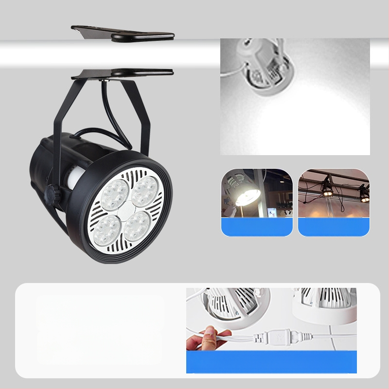 LED κλιπ προβολέας για οθόνες προβολής – αλουμινένιο περίβλημα, 220V, CRI ≥90, διακόπτης με κουμπί, χειροκίνητος έλεγχος