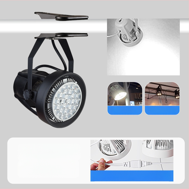 LED κλιπ προβολέας για οθόνες προβολής – αλουμινένιο περίβλημα, 220V, CRI ≥90, διακόπτης με κουμπί, χειροκίνητος έλεγχος