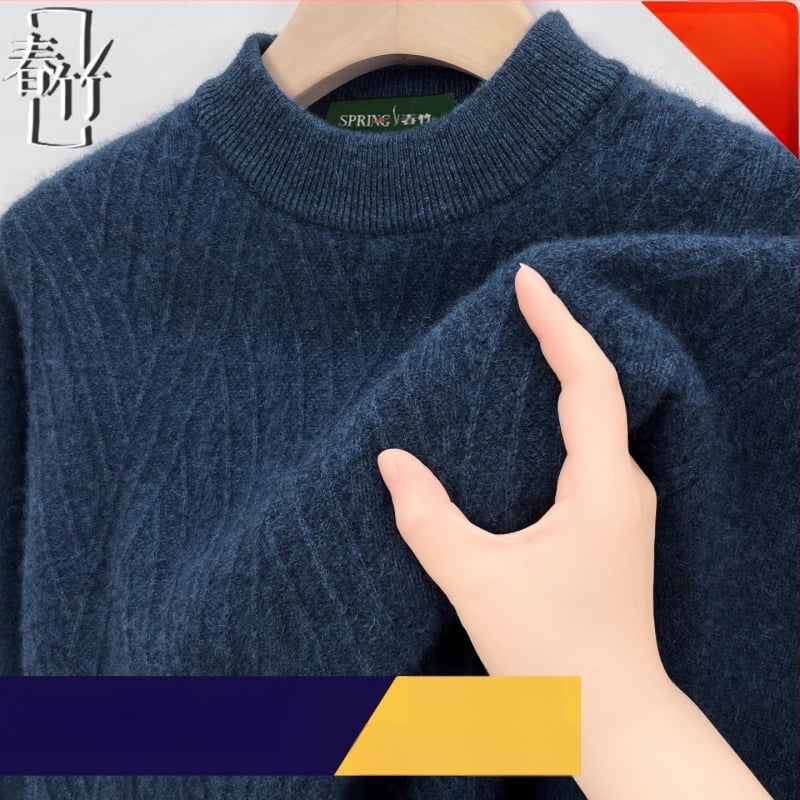 Κασμίρινο πουλόβερ - Ιακάρντ πλέξιμο, παχύ, μακριά μανίκια, 95% κασμίρι, Χειμερινή σεζόν 2025