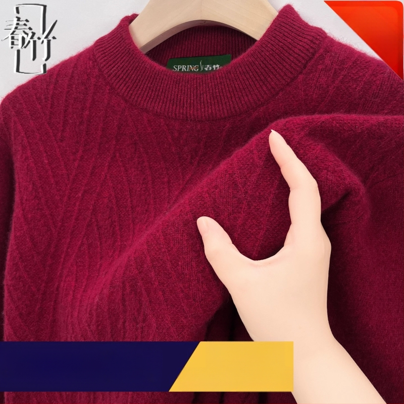 Κασμίρινο πουλόβερ - Ιακάρντ πλέξιμο, παχύ, μακριά μανίκια, 95% κασμίρι, Χειμερινή σεζόν 2025