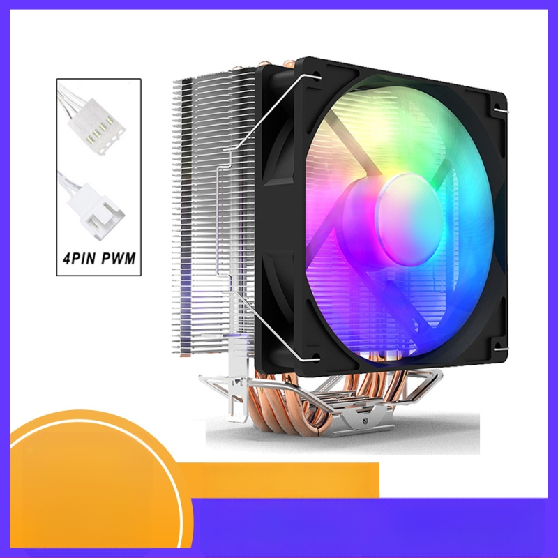 CPU ψύκτης με RGB φωτισμό (6 σωλήνες θερμότητας, συγκόλληση χαλκού-αλουμινίου, 600–1800 rpm, 40 dBA)