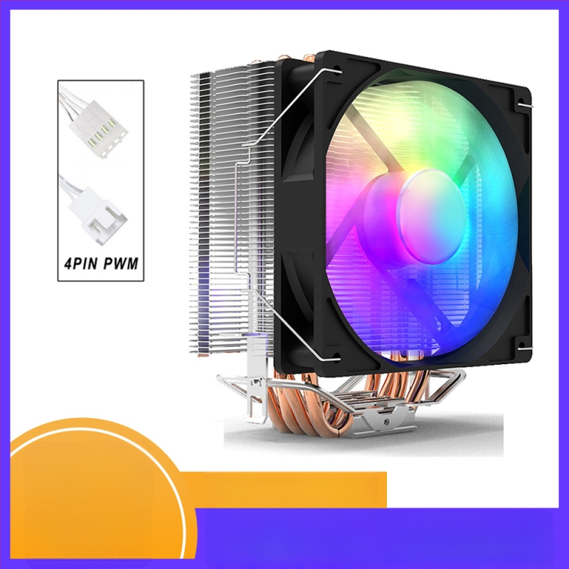 CPU ψύκτης με RGB φωτισμό (6 σωλήνες θερμότητας, συγκόλληση χαλκού-αλουμινίου, 600–1800 rpm, 40 dBA)