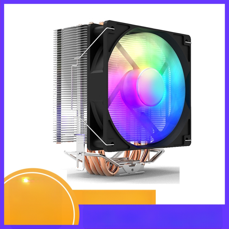 CPU ψύκτης με RGB φωτισμό (6 σωλήνες θερμότητας, συγκόλληση χαλκού-αλουμινίου, 600–1800 rpm, 40 dBA)