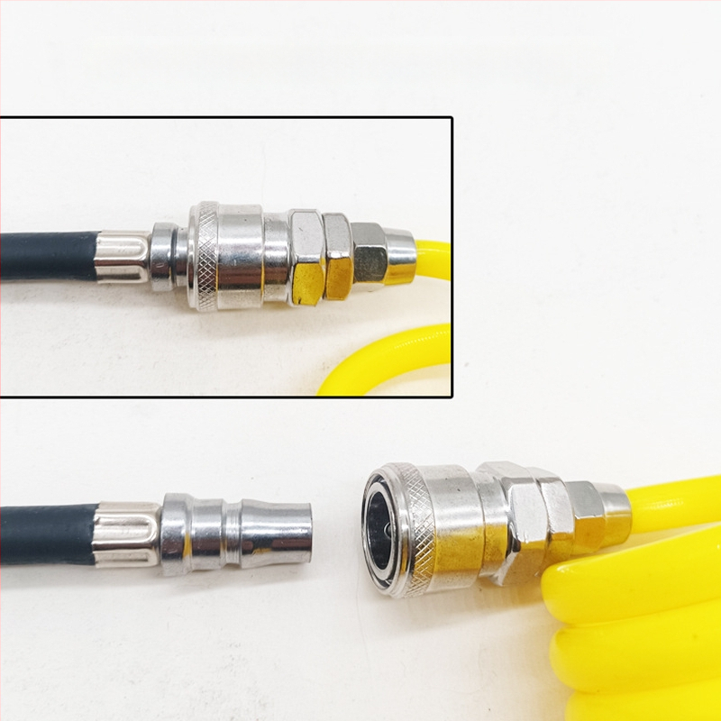 Automobilska pumpa za zrak s produžnim crijevom - jedan cilindar, 120W, 45 L/min, plastika + metal, USB punjenje