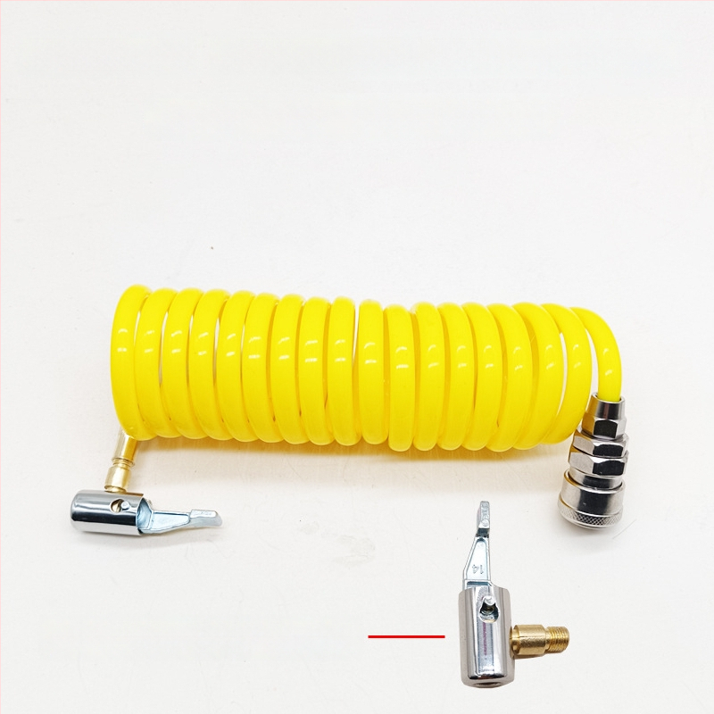 Automobilska pumpa za zrak s produžnim crijevom - jedan cilindar, 120W, 45 L/min, plastika + metal, USB punjenje