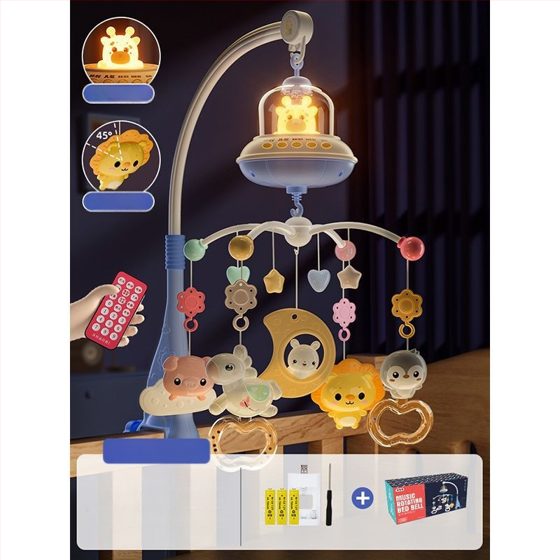 Jucărie muzicală rotativă pentru pătuț, cu posibilitate de agățare — ajutor liniștitor pentru somn, stimulare vizuală, dezvoltare auditivă; Brand: Ybr/Youbein; Vârstă: 0–3 ani; Material: plastic