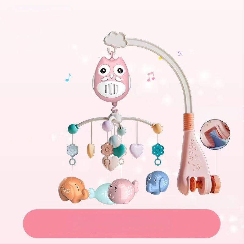 Jucărie muzicală rotativă pentru pătuț, cu posibilitate de agățare — ajutor liniștitor pentru somn, stimulare vizuală, dezvoltare auditivă; Brand: Ybr/Youbein; Vârstă: 0–3 ani; Material: plastic