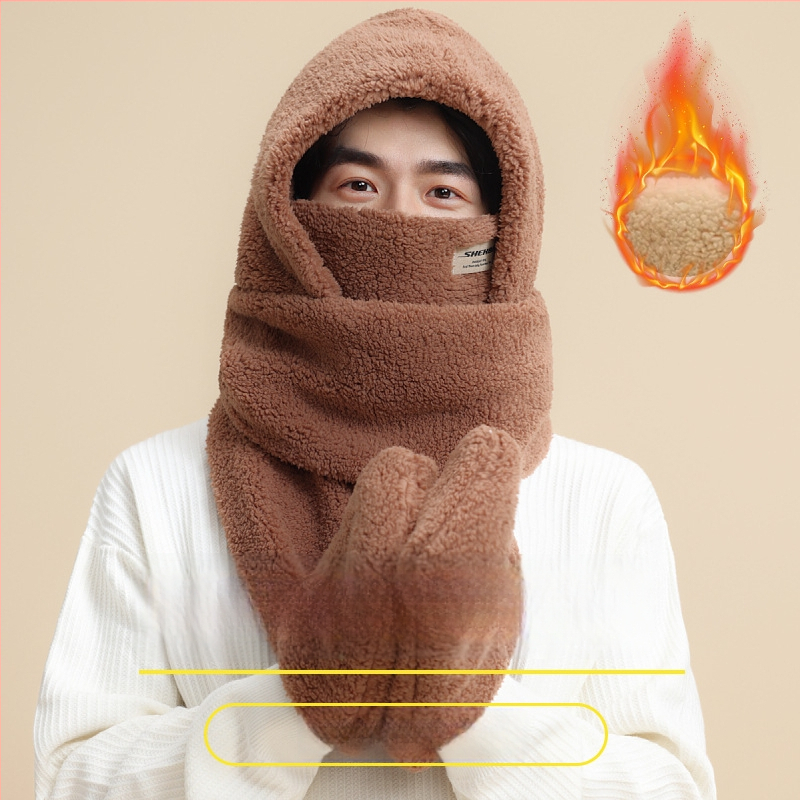 Σετ τριών τεμαχίων: καπέλο, κασκόλ και γάντια — Μεικτό υλικό, Unisex ενήλικες, Χειμώνας, Φινίρισμα Tie-Dye.